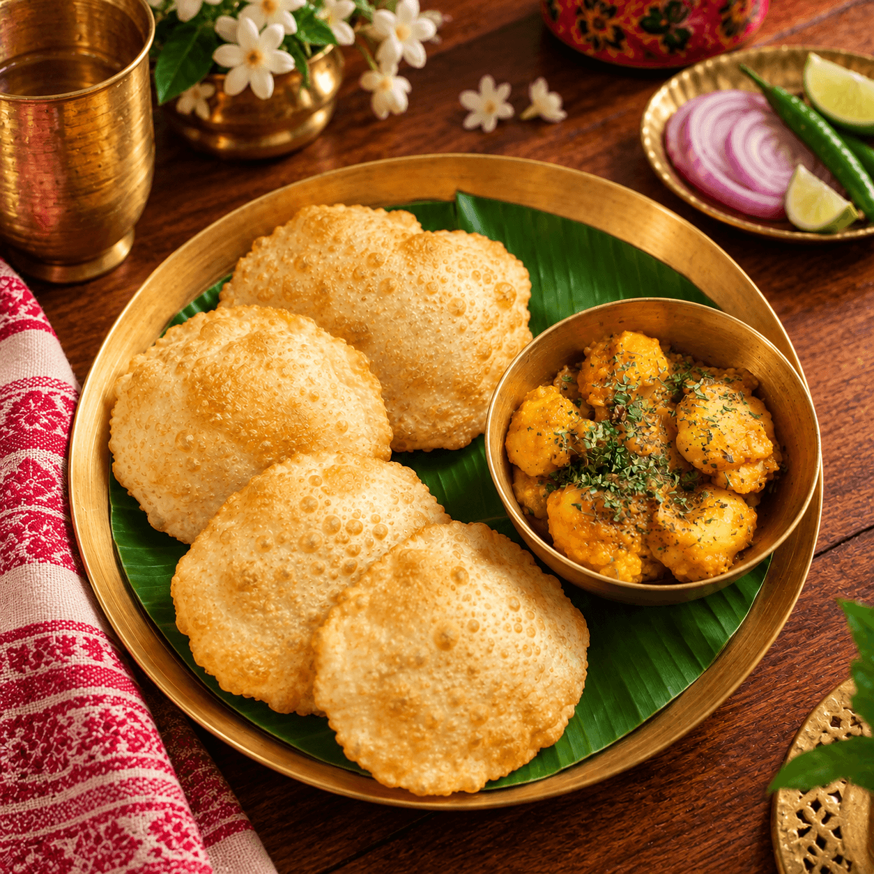 Aloor Dom with Luchi